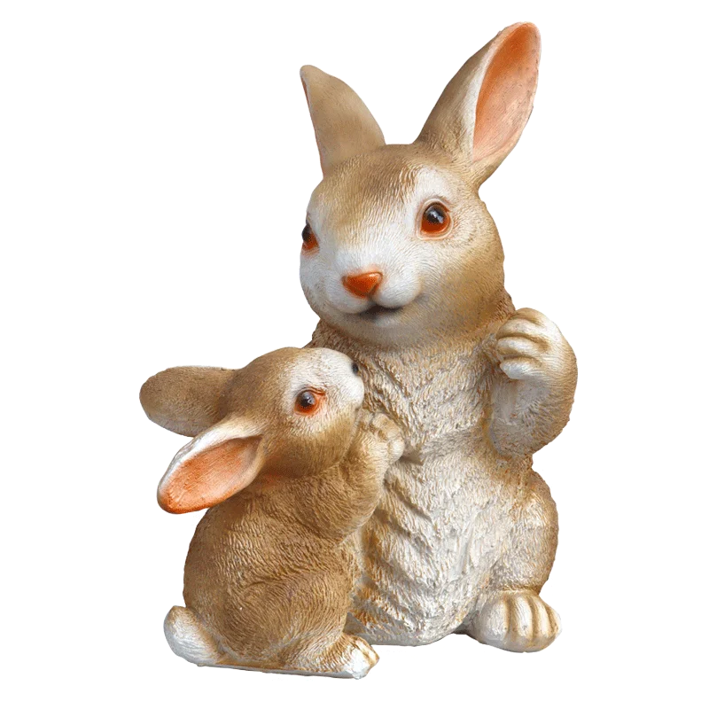 Funny Garden Animals Statue Easter Bunny Table Decorations Rabbit Garden Statue Outdoor Decor Resin Figurine Decoration for Lawn