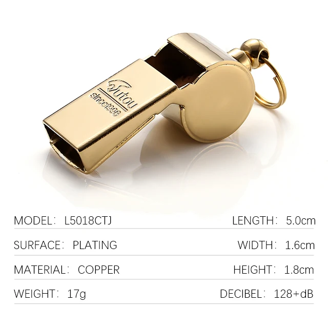 Открытый Медный свисток KeychainTitanium выживания Инструменты
