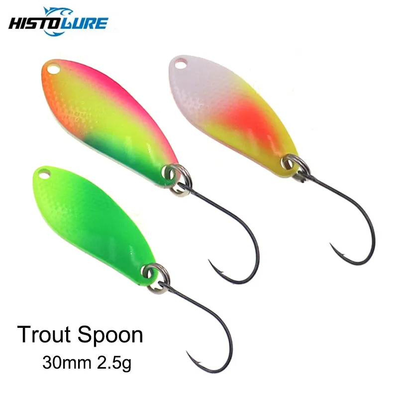 
Fishing Spoon 30mm 2.5g Trout Lure Metal Fishing hard Lures Fishing Tackle 