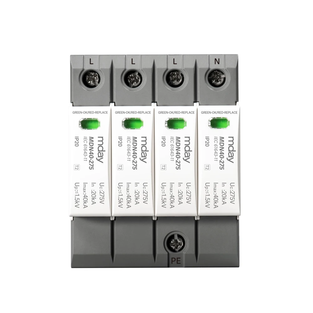 Mday Type2 385V 4P ac spd type 2 surge protection device spd device 20/160kA