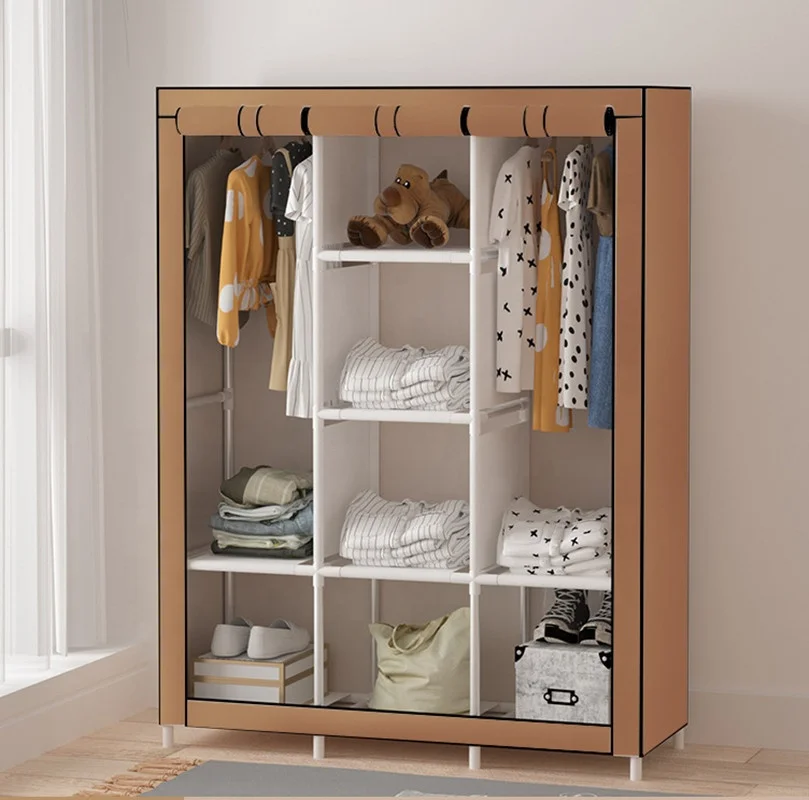 Hot Selling Non-woven Clothes Storage Cabinet Portable Wardrobe Closet Clothes Organizer