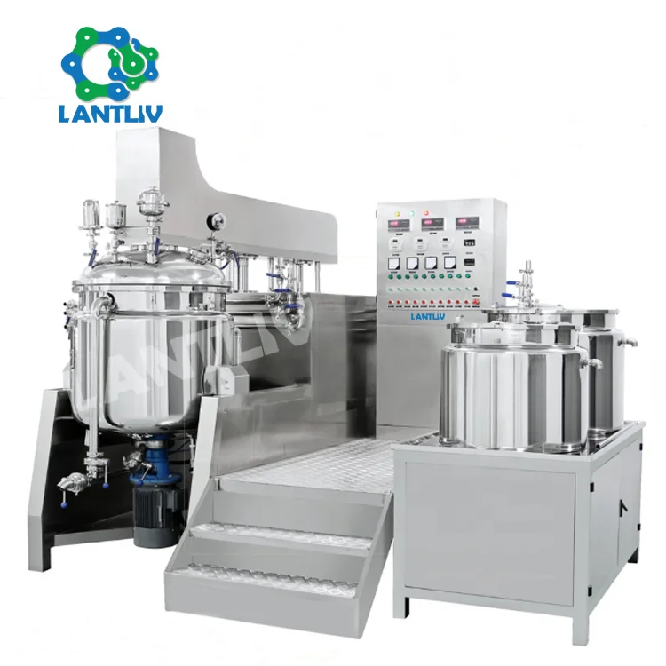 До гомогенизационный вакуумный эмульгирующий смеситель косметический Пищевой Гомогенизатор для ухода за кожей лосьон с высокой стрижкой вакуумный эмульгатор миксер машина