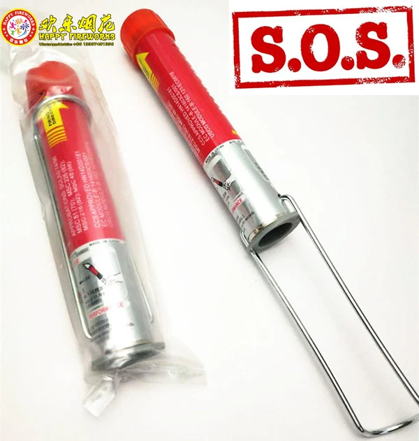 Factory price wholesale SOS 60s handhold  smoke torch fireworkssmoke with high quality celebration smokes