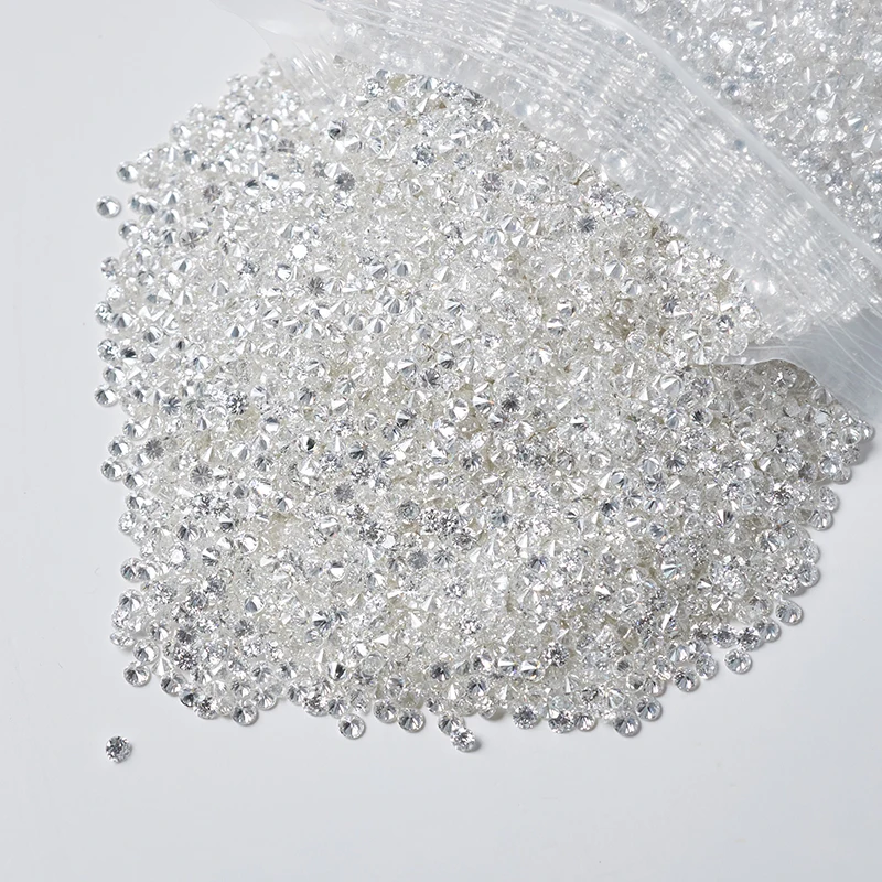 SICGEM Popular Loose Moissanite 0.8mm-2.9mm round Cut DEF Color VVS Clarity Melee Style with Mossanite Diamonds