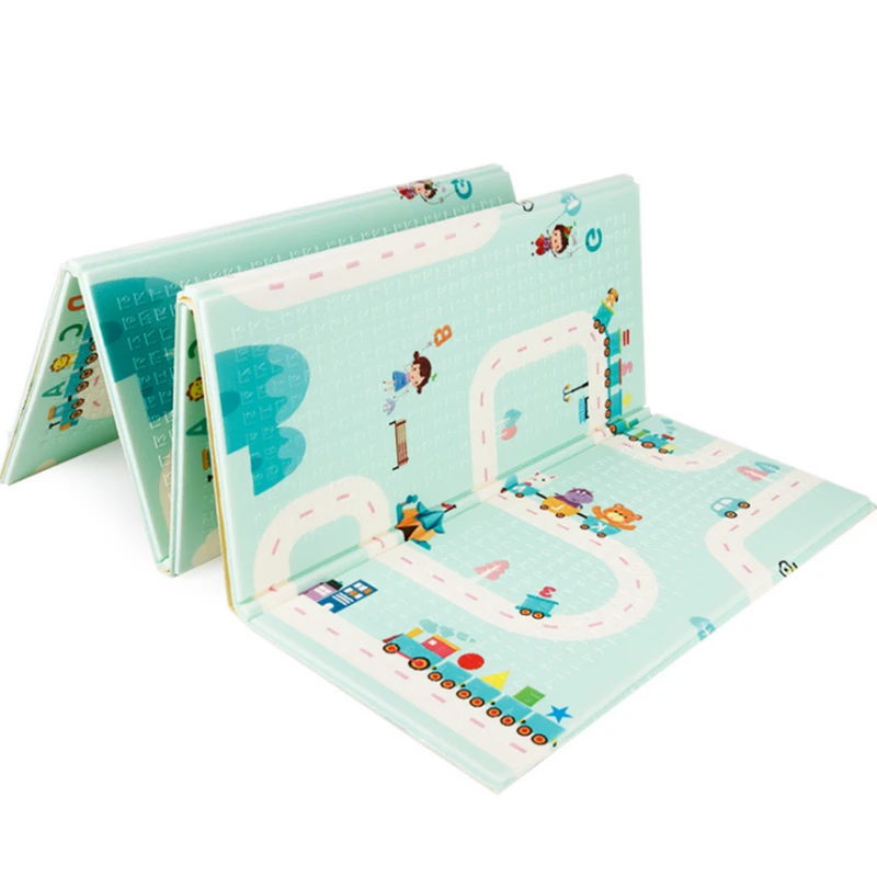 Мягкий экологически чистый детский коврик для ползания из вспененного полиэтилена, водонепроницаемый специальный складной детский коврик, большой Противоскользящий детский игровой коврик