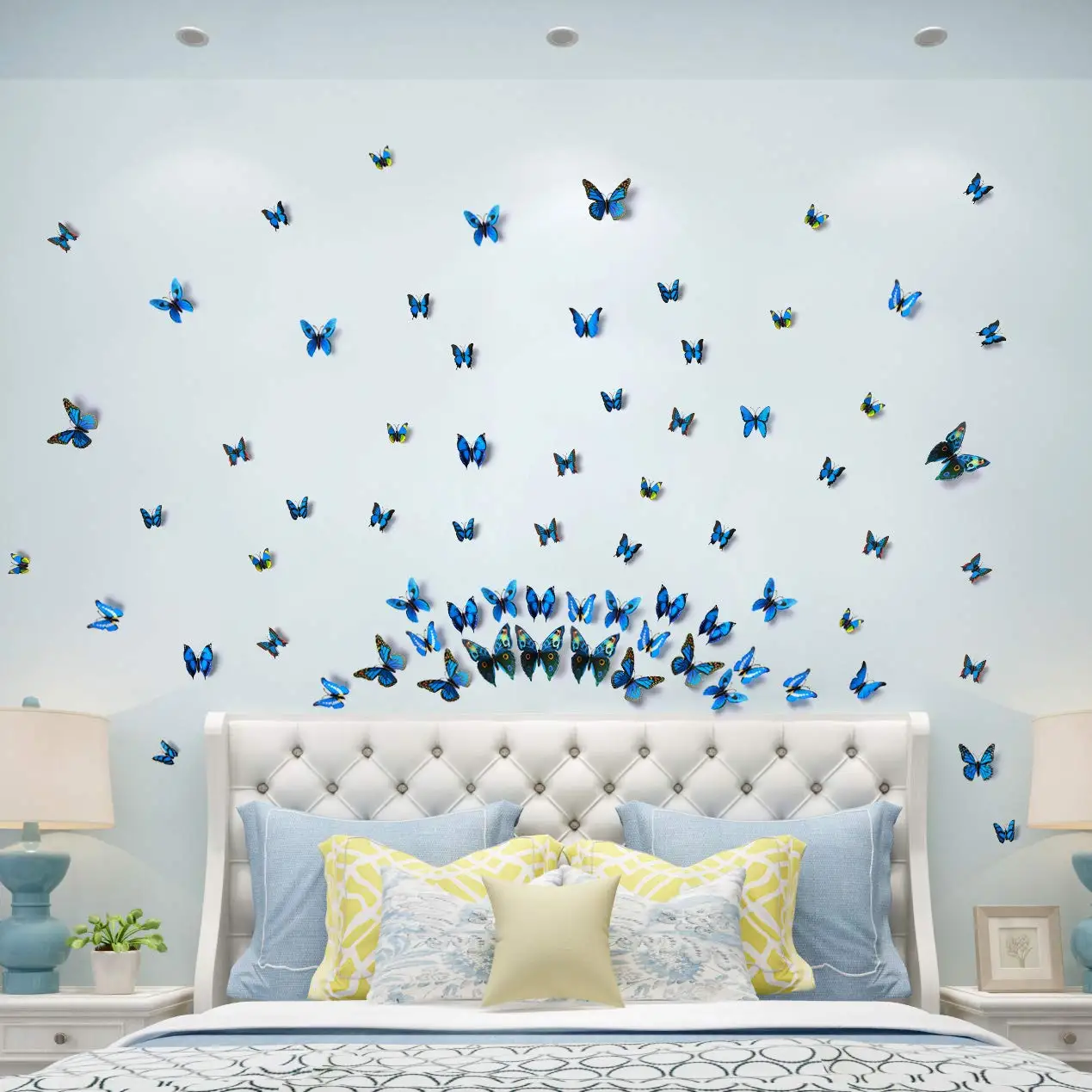 ALL Colors Removable 3D DIY Beautiful Butterfly Wall Decals Colorful Butterflies Art Decor Wall Stickers Murals Party Novelties