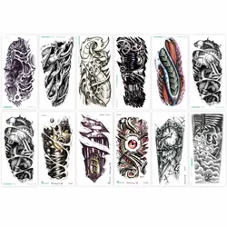 Whole Arm Horror 10 Designs Waterproof Temporary Body Art Sticker & Decal For Men & Women