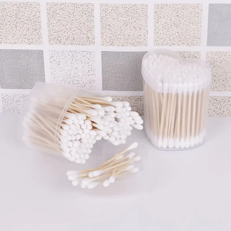 Eco-friendly Bamboo Cotton Swabs Baby Ear Buds Women Wooden Cotton Buds For Beauty  Personal Care