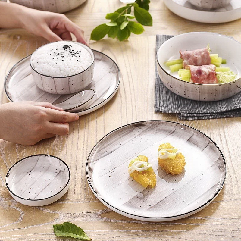 Hand Painting Porcelain Brown China Ceramic Plate