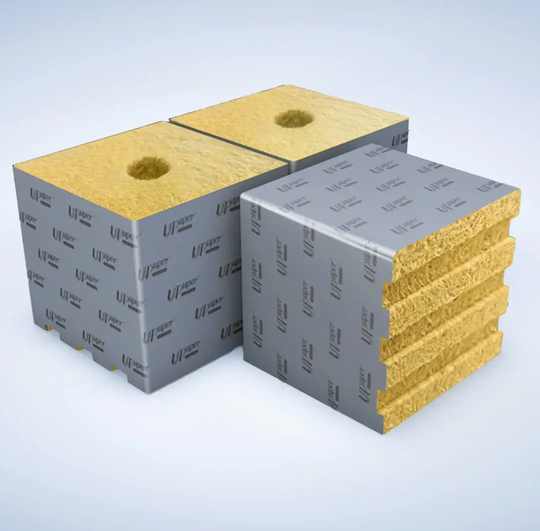 UPuper commerical indoor grow hydroponic media rock wool hydroponic grow blocks