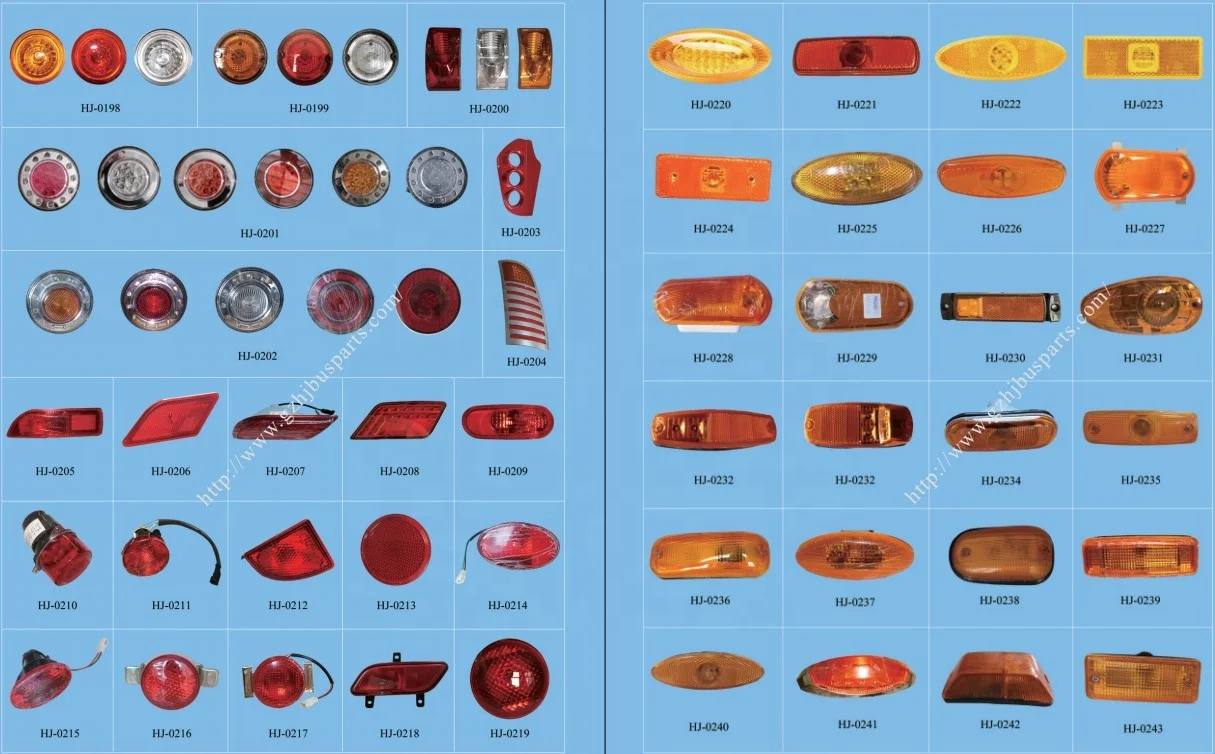 Hot Sale ZK6122HL Bus Parts Auto Lighting System Side Light China Bus Lights
