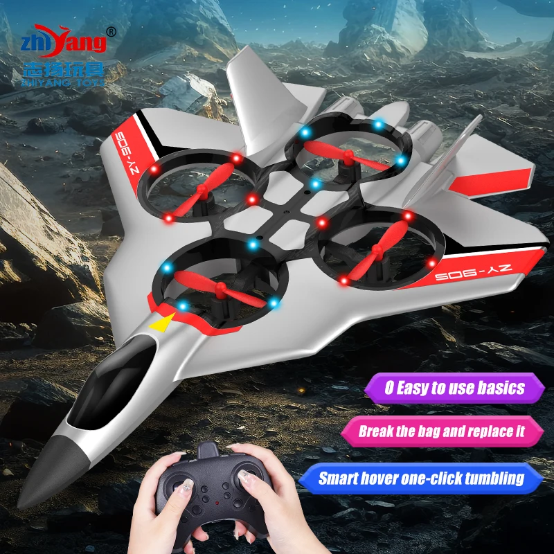 Newest Design Anti-Collision Four Axis Aircraft Remote Control Glider RC Airplane With Led Light