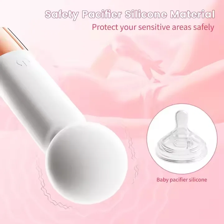 HOMI New Mini Bullet Vibrator Powerful 8 Speed USB Rechargeable Handheld Mini AV Wand Massager for Women