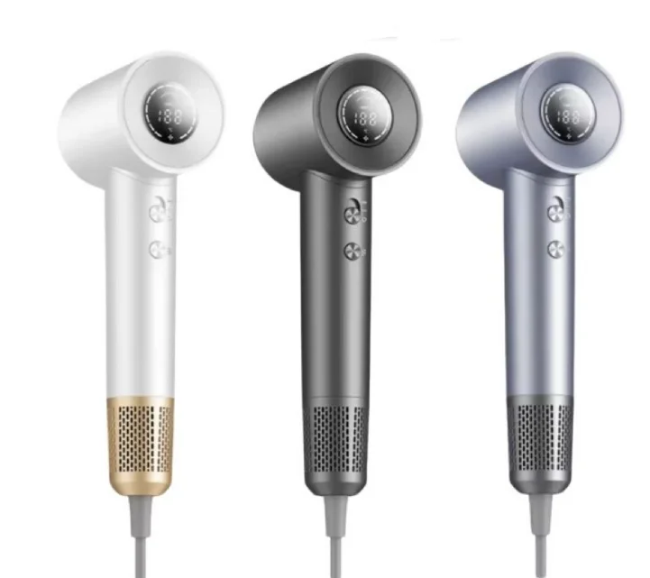 Высокоскоростной светодиодный экран 1600 Вт профессиональный ионный фен для волос с низким уровнем шума NTC постоянной температурой Фен