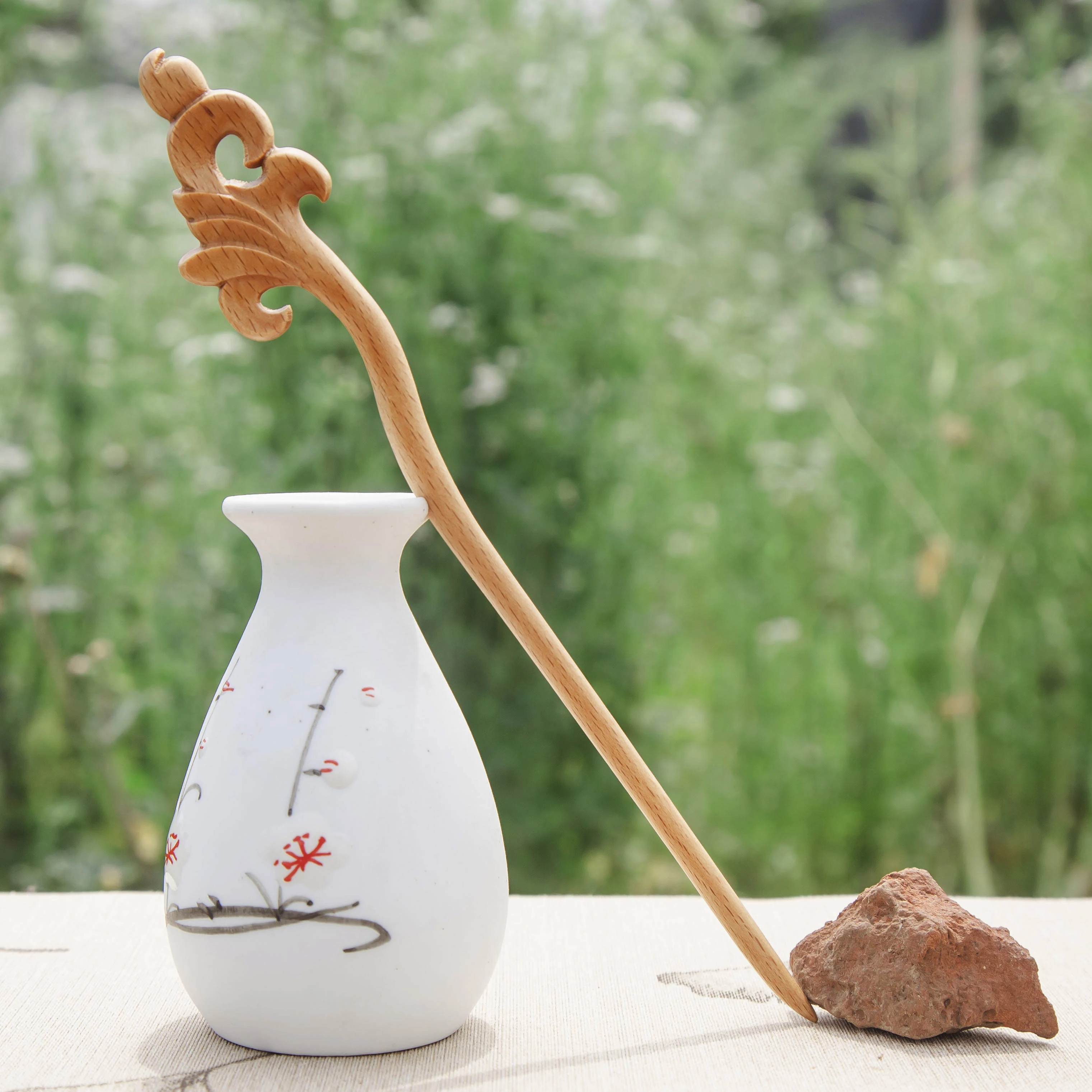 Wooden Hair Sticks Retro Wooden Hairpin Customization Vintage Hair Handmade Carved for Women Bun Chignon Holder