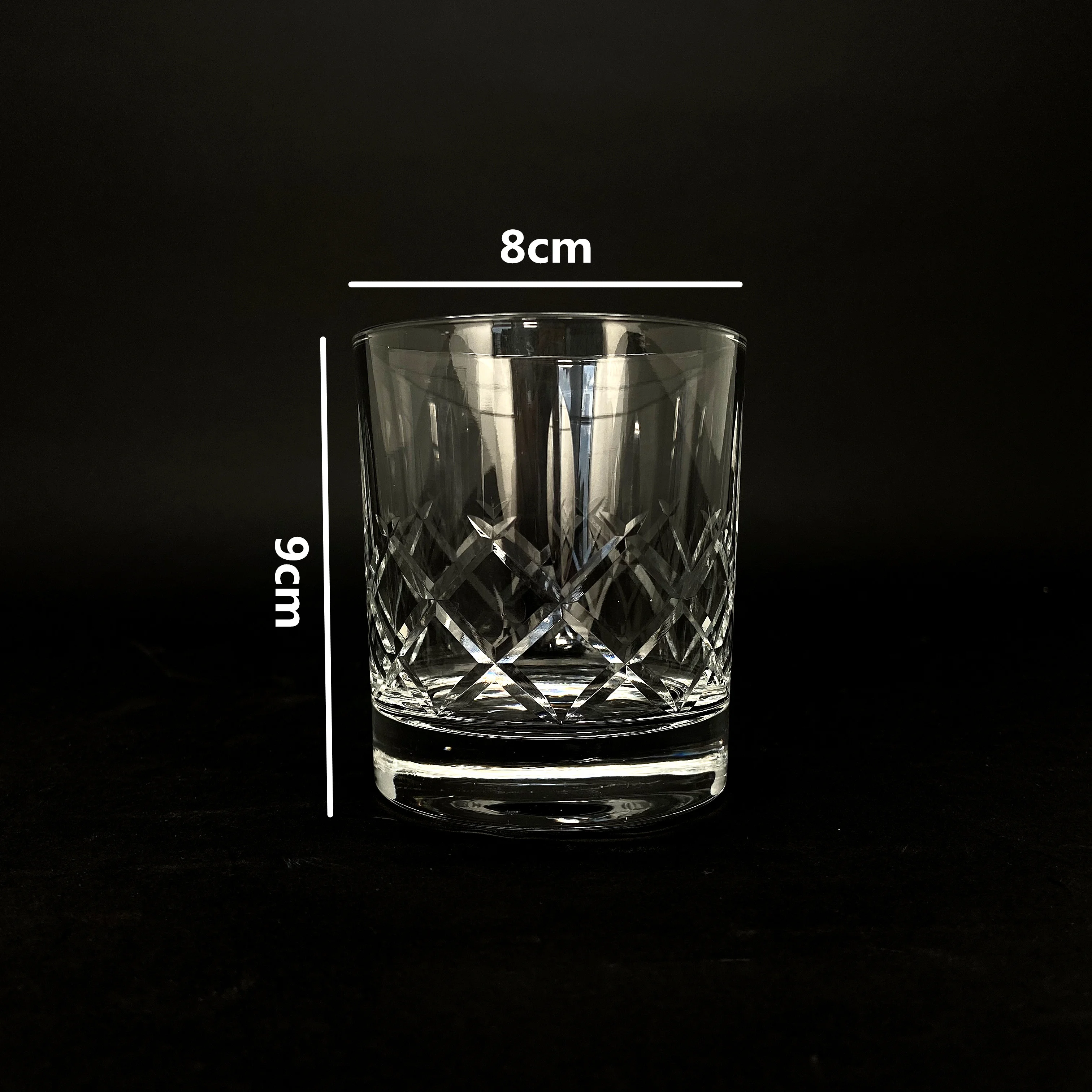 Heavy Bottom Old Fashion Glass Custom Round Whiskey Glass Tumblers