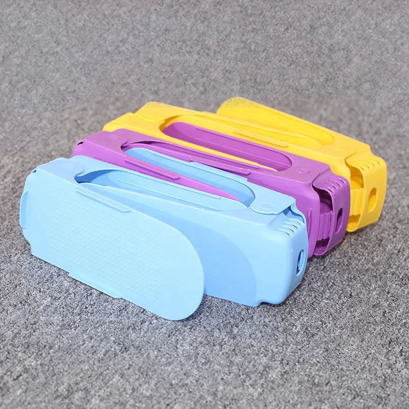 2024 Trendy Product Space Saver Shoes Rack Three Layer Adjustable Plastic Shoe Slot Storage Holder Rack Organizer