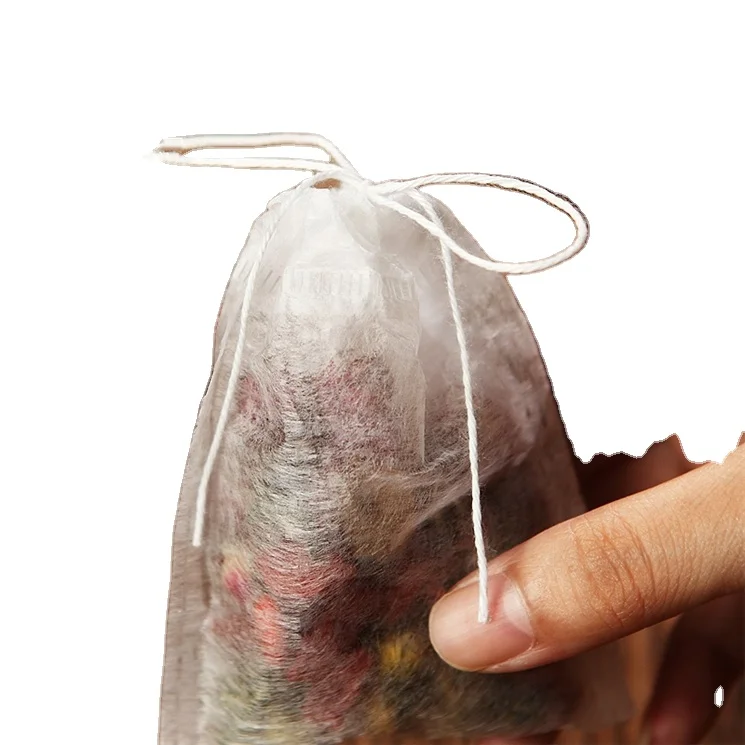 Disposable EMPTY cornstarch Biodegradable Corn Fiber Tea Bags for Loose Leaf Tea