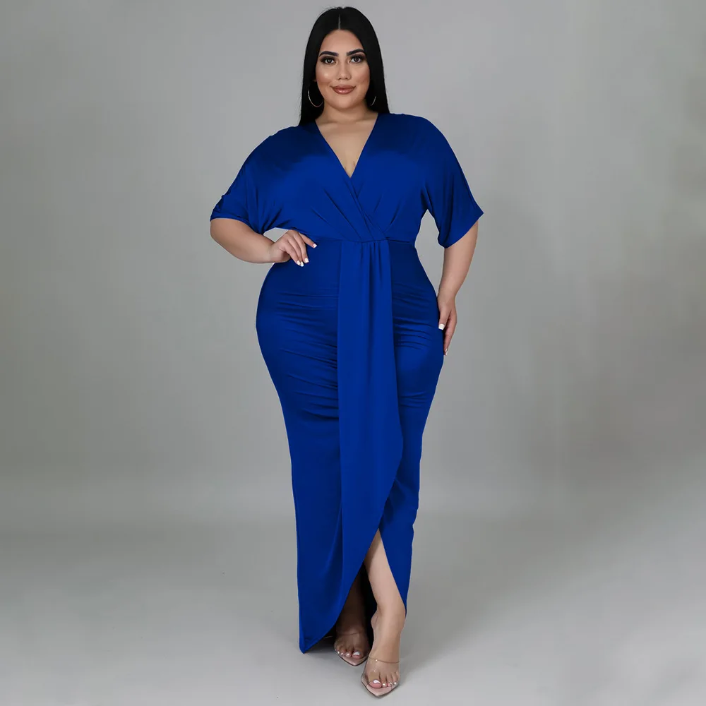 Wholesale Summer Elegant Ladies Sexy Casual Macys Maxi Dresses Plus Size Women Clothing