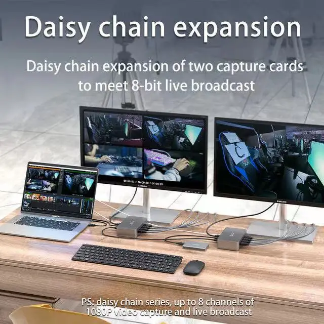  2021 новый дизайн высокоскоростной DP порт UHD VCR захват видео 4K60 Thunderbolt 3 4HD MI карта захвата для Amazon прямая