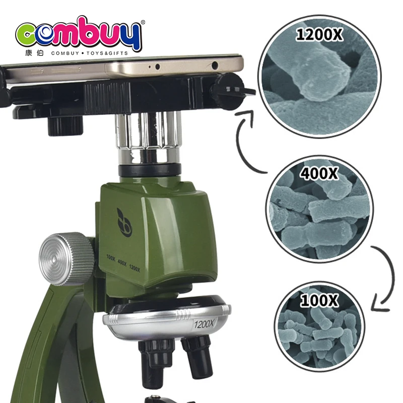 Education set 1200X kits scientific microscope kids with light