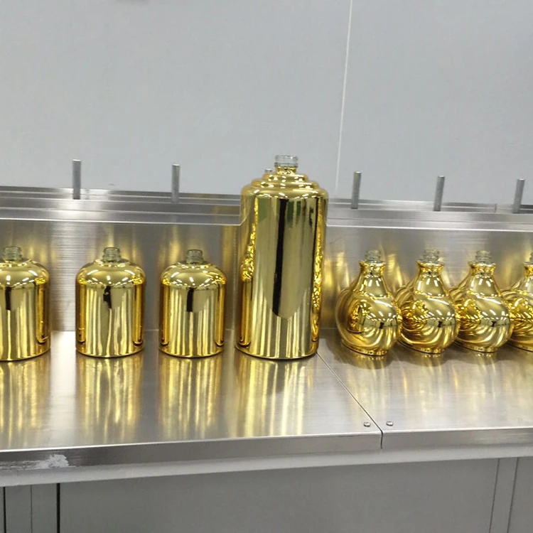 
gold plated vacuum bottle painting machine line 
