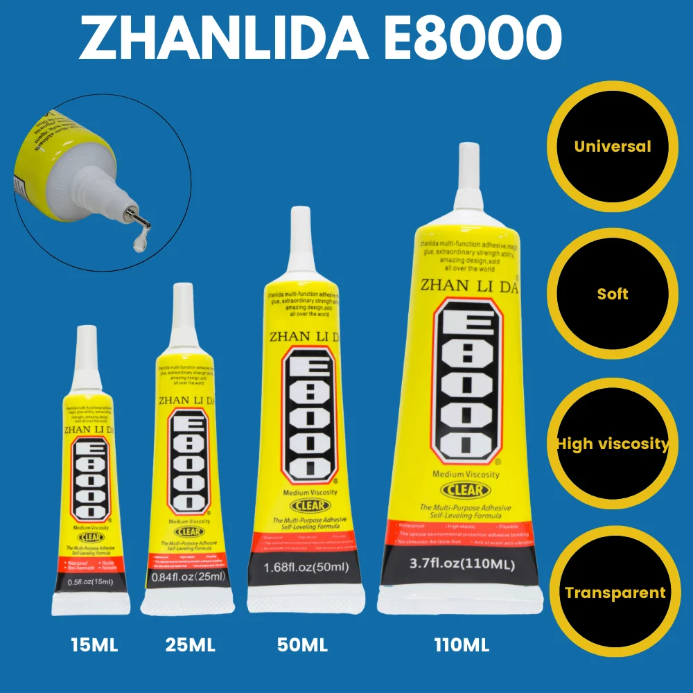 ZLD E8000 15 мл жидкий клей супер сильный многоцелевой ювелирные изделия ремесла кристалл горный хрусталь DIY стекло для экрана телефона гель ногтей
