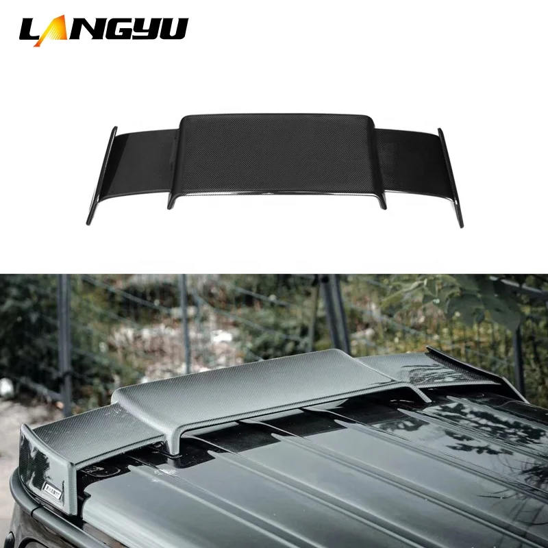 Car Exterior Parts W464 Dry Carbon Fiber Engine Hood RoofLights For Mercedes-Benz G Class W464 Rear Spoiler Spare Cover