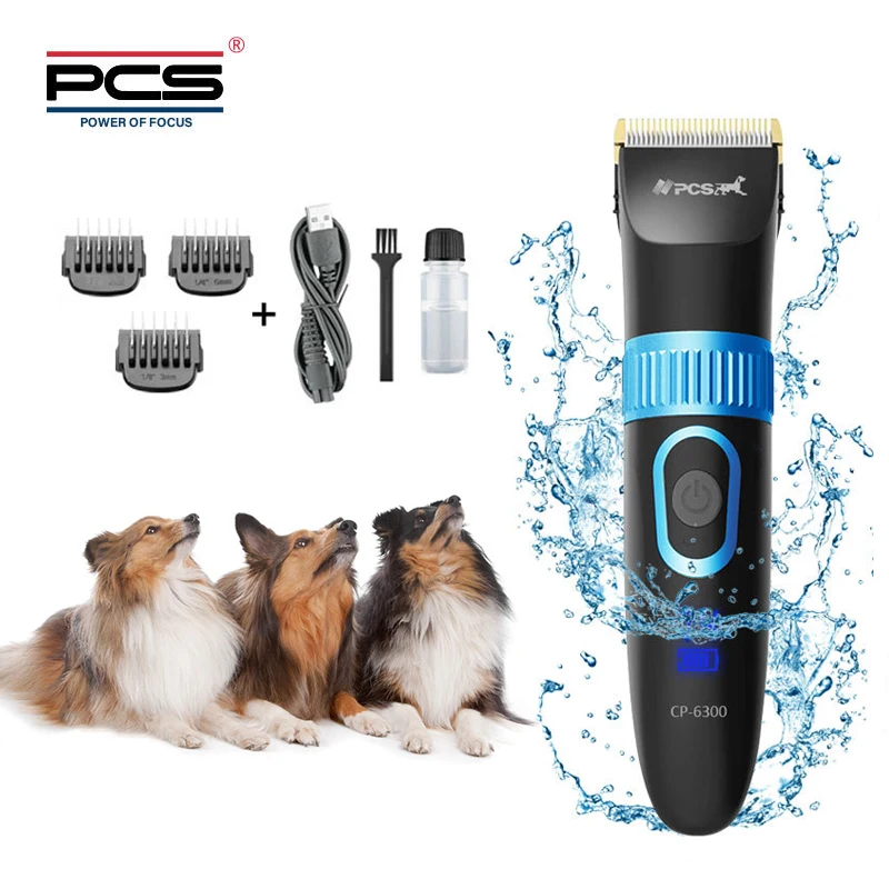 IPX7 Waterproof Pet Cleaning And Grooming Low Vibration Electric Pet Dog Hair Clipper Electric Dog Hair Trimmer