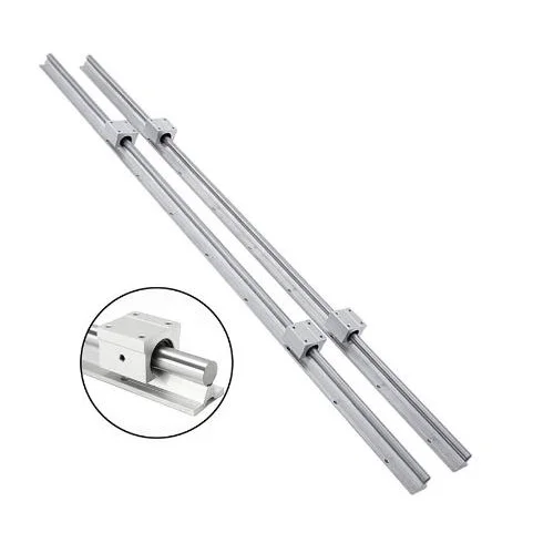 Linear Rail Guide 2Pcs SBR20 1000mm(39.4 inch)Linear Slide Rail + 4Pcs SBR20UU Bearing Linear Guide Slide Blocks for CNC Machine