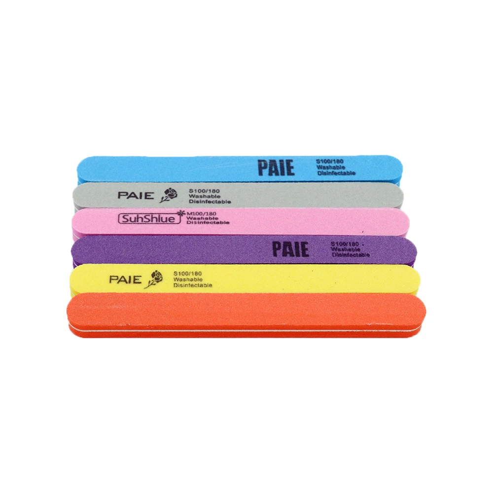 Round straight sponge rubbing strip high elasticity double-sided thick and thin nail file sanding strip manicure polishing file