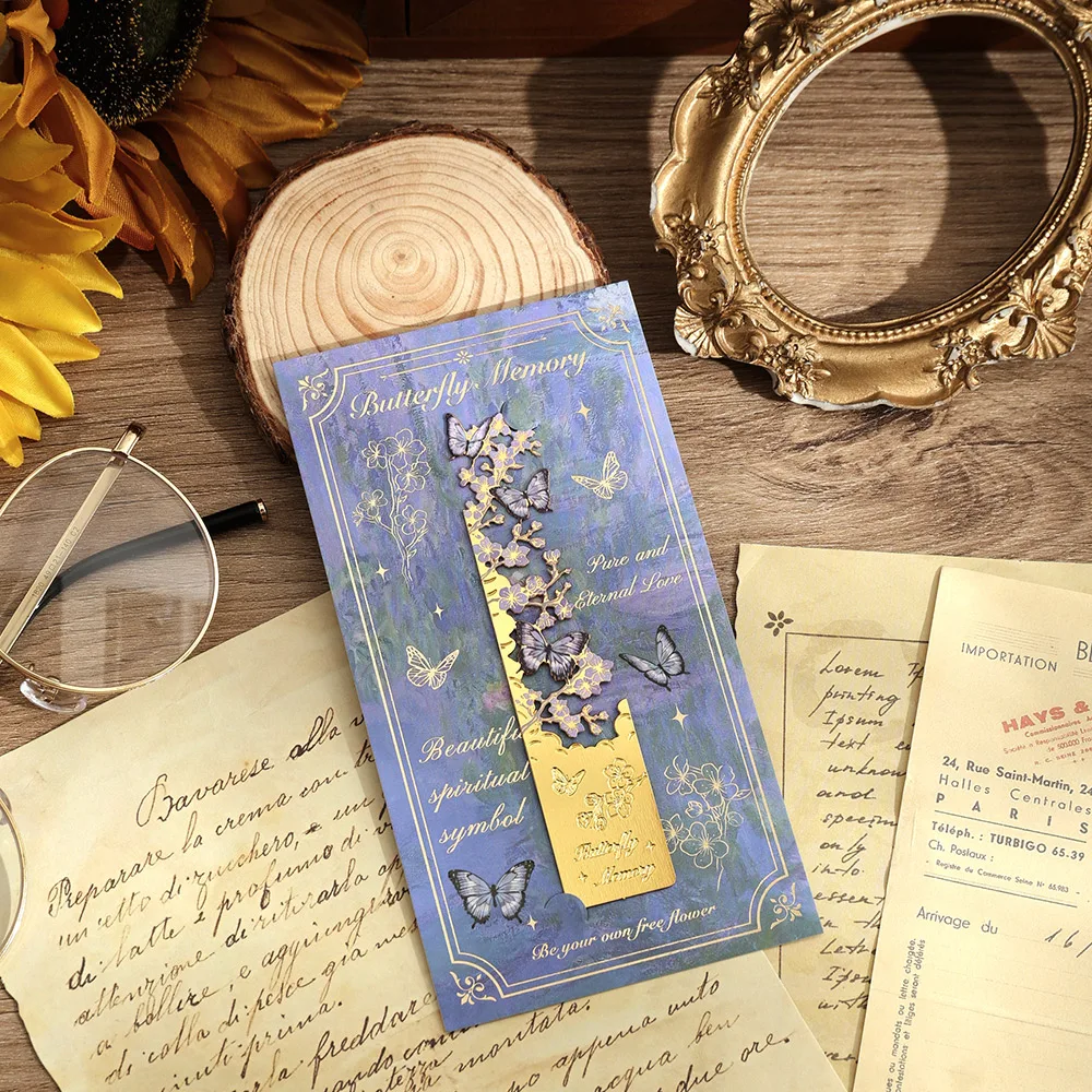 IMODA Vintage Butterfly Metal Bookmark - Elegant Bronzed Hollow Design Perfect Gift for Book Lover Writers Teachers Students