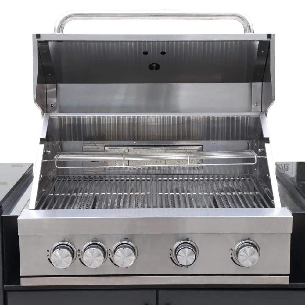 Water Proof Outdoor Kitchen Cabinet For Garden Modern Design Aluminum PVC Board  Outdoor Kitchen Cabinet