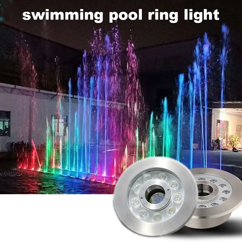 IP68 swimming pool fountain light LED RGB 316 stainless steel underwater light suitable for underwater and landscape use