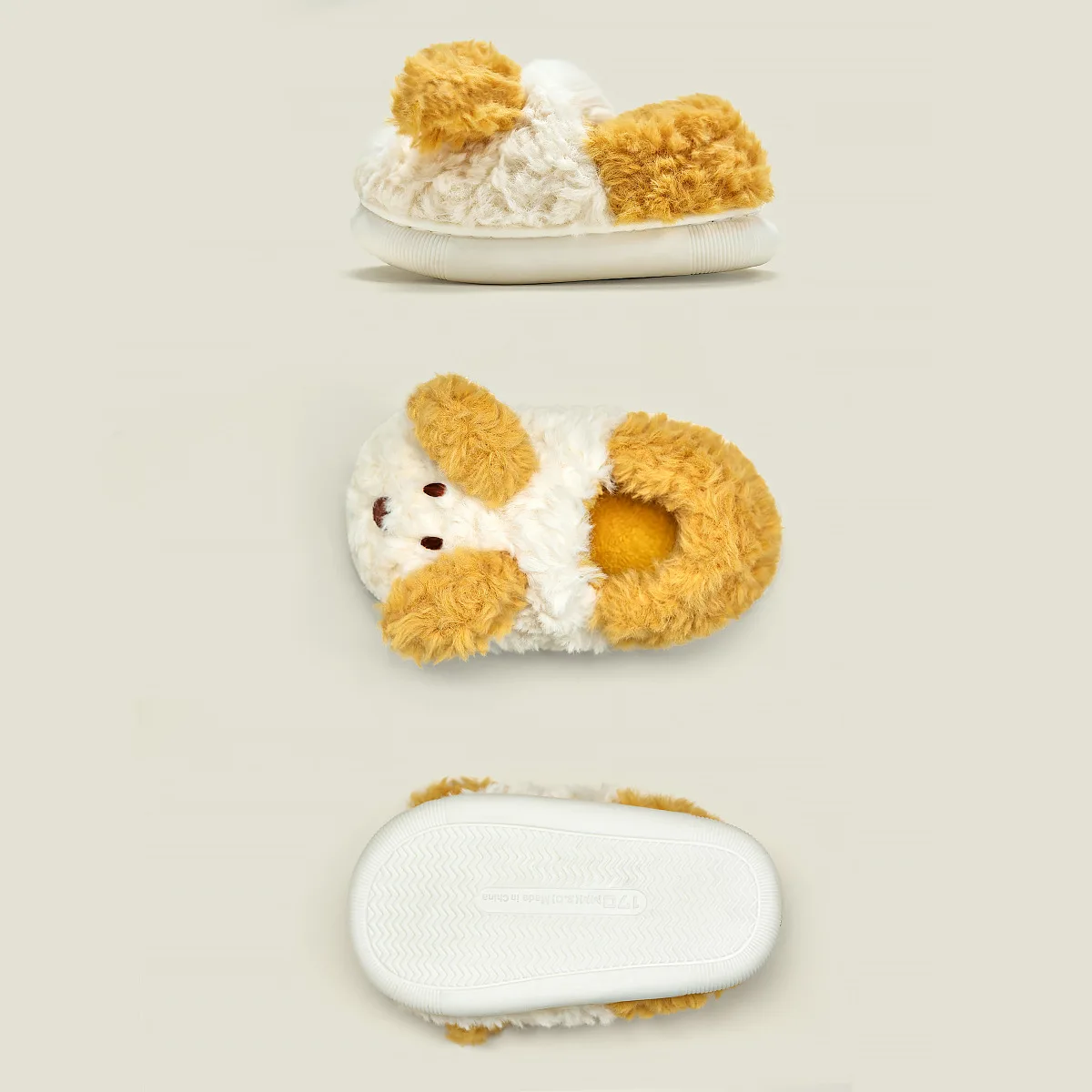 Cheerful Mario Soft children shoes plush kids fur winter Slides for boys girls Baby Slippers stock