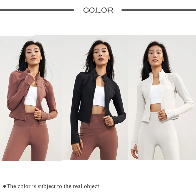 2023 Ladies Thermal Fitness Wear  Keep Warm Work Out Coat Slim Fit  Full Zipper Winter Jacket For Women