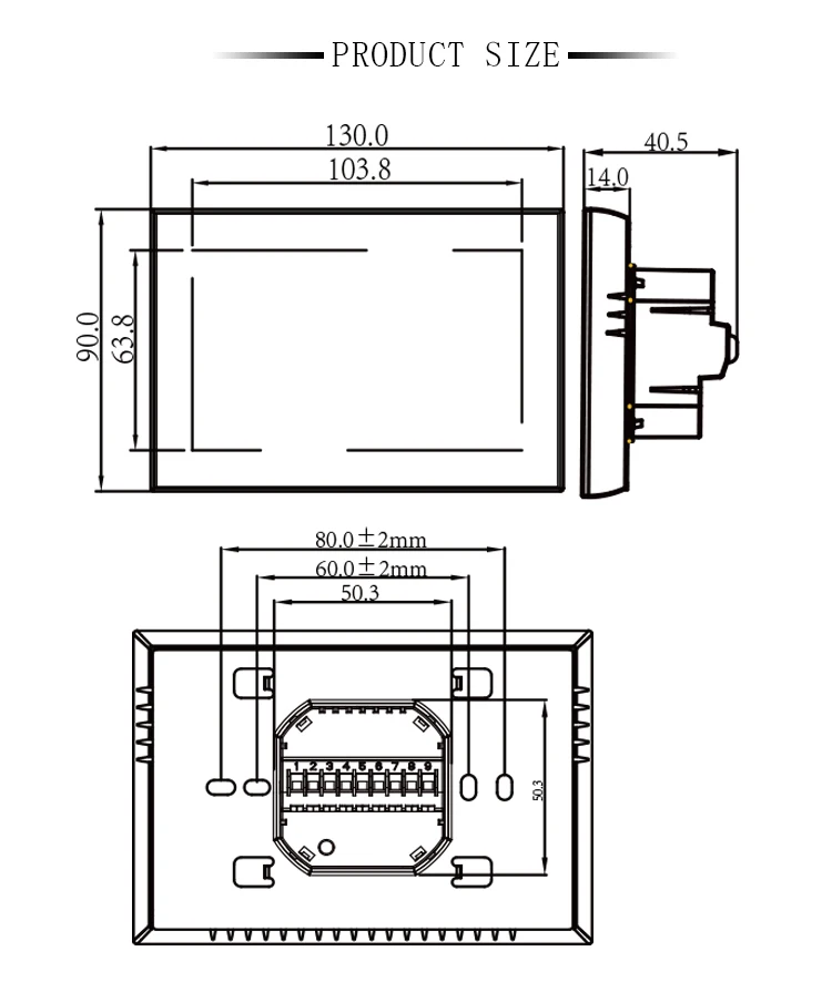 Manufacturer 0-10V Valve Modbus Air Conditioning Central Heat Room Fan Coil Smart Touch room Thermostat