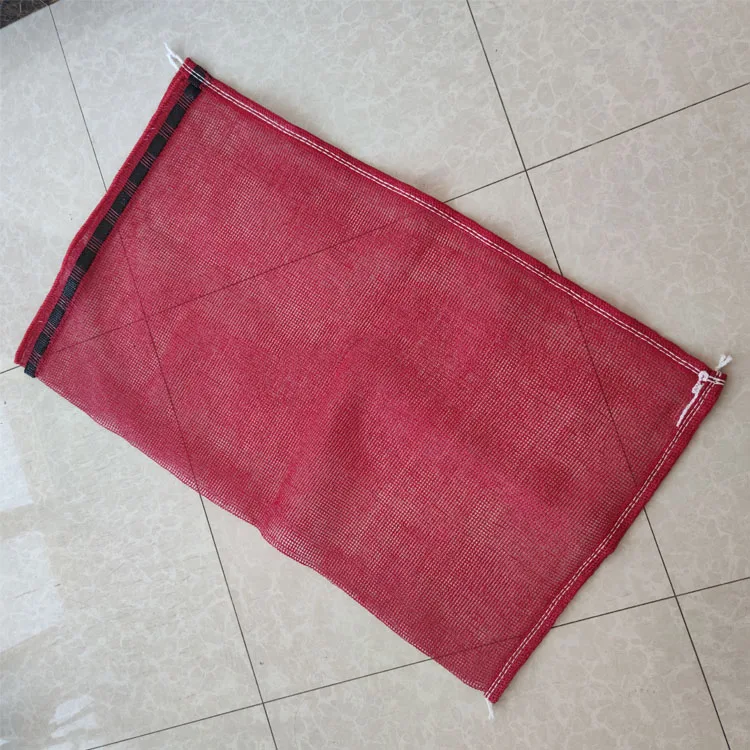 PE knitted Customized Potato Raschel Mesh Bags Onion Sacks Recycled Leno PP Firewood Mesh Bag for Oranges