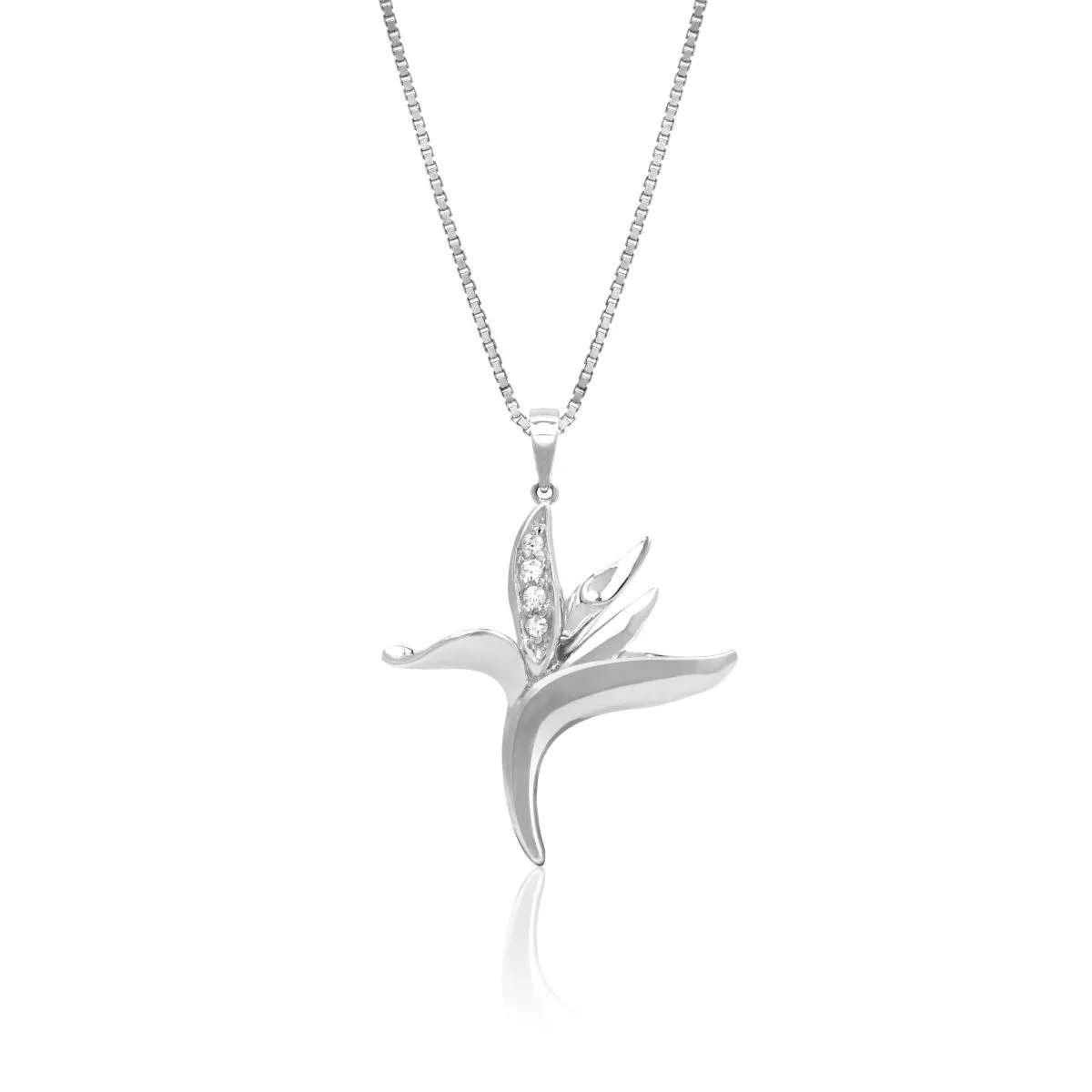 Charm Pendant 925 Sterling Silver Bird Of Paradise Jewelry Hawaii Animal Pendant Bird Of Paradise Pendant