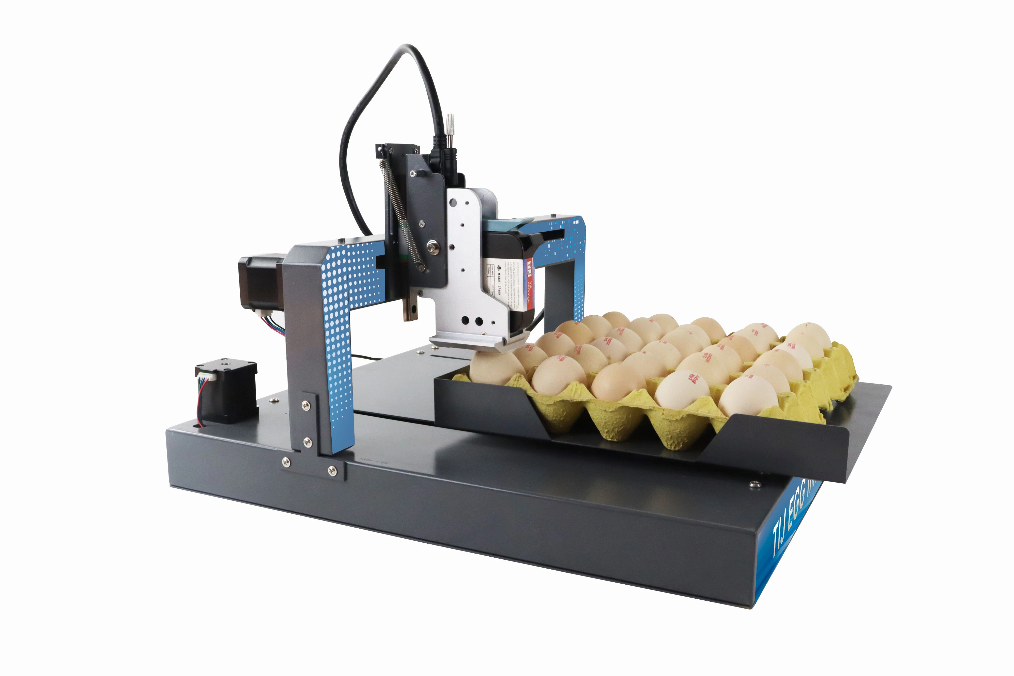 Smart Touch Single Head Logo Bar Code Screen Coding Printers Of Chicken Egg Fully Automatic Egg Inkjet Printer Machine