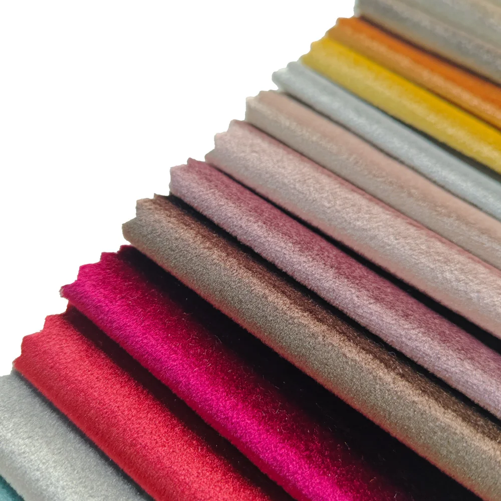 Hot Pink Veet Fabric Crushed and Aqua Floral Jacquard with Glitter Knitted Technique for Upholstery and Sofa Covers