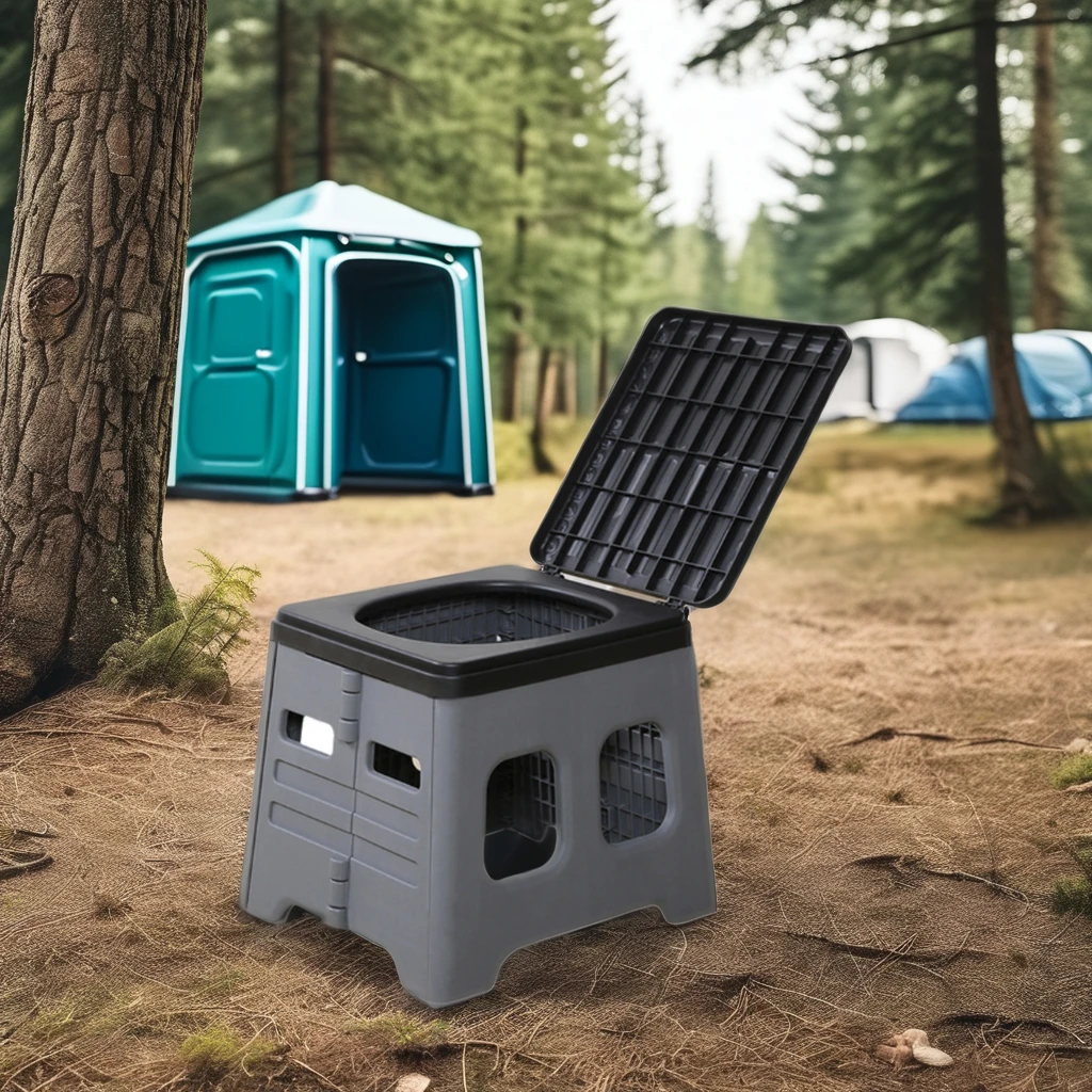 Modern Retractable Outdoor Car Camping Hiking Travel Toilet Portable Folding Collapsible Mobile Emergency Toilet Made Plastic