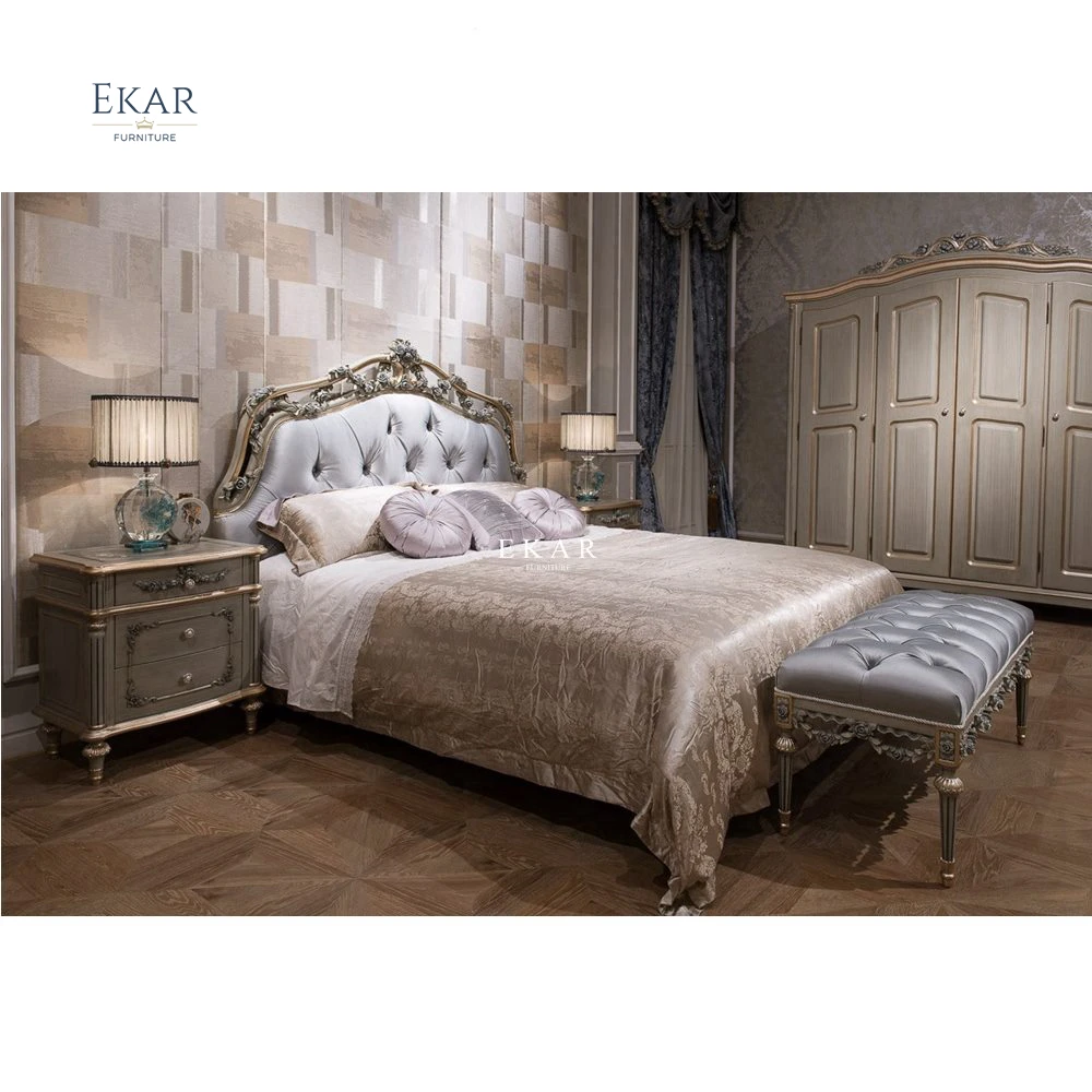 Antique Bedside Table Hand Carved Wood Nightstand With Drawer