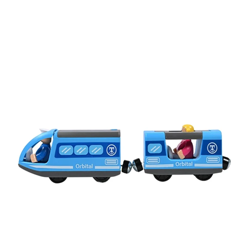 Funny Electric Railway Wooden Track Train Model Toy Slot Type for Kids Boys and Girls