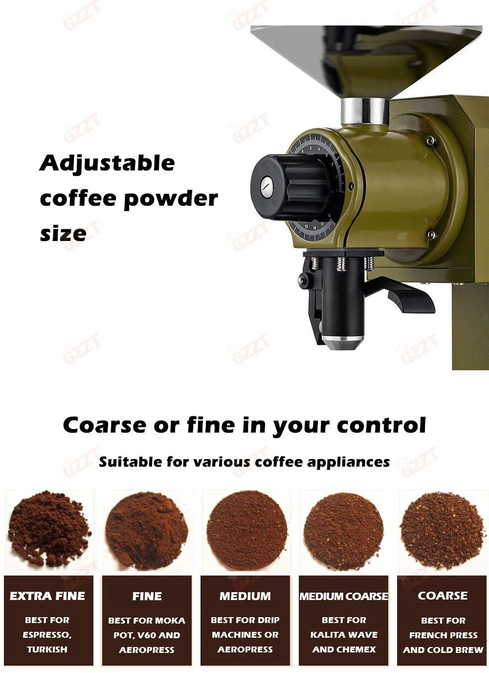 China Manufacture 30kg/h Electric Coffee Grinder Multi-function SOE Arabica Blue Mountain Bean Grinding Machine Espresso Grinder