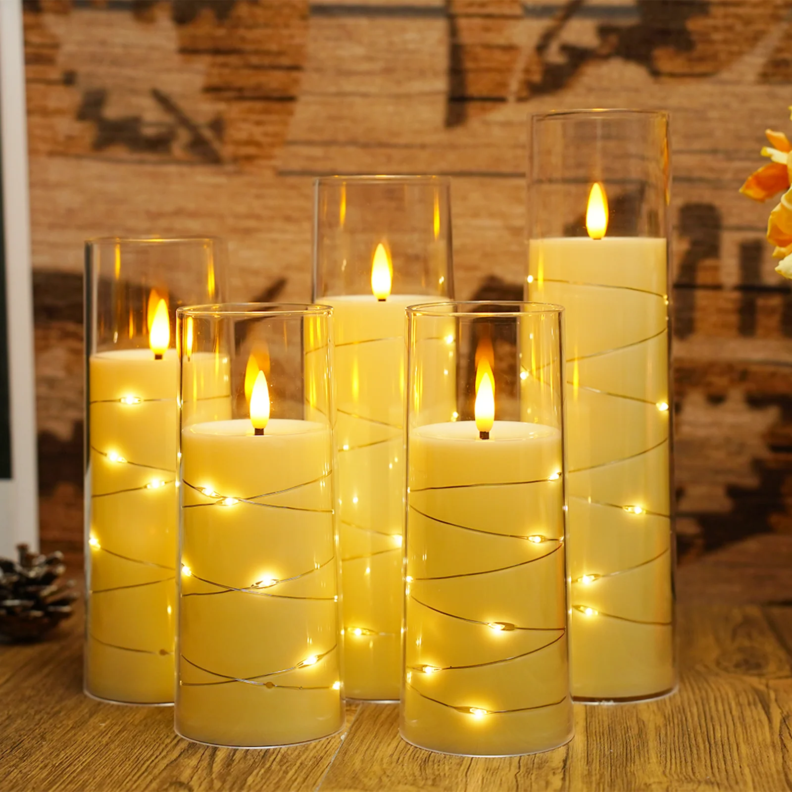 kakoya 2.3in LED Light String Candle Flameless Safe Romantic remote control timer Candles smokeless  LED candles