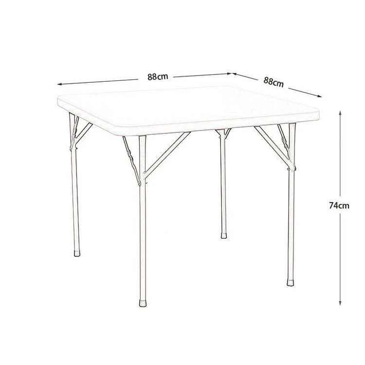 outdoor garden furture portable mesa plegable square foldable table camping plastic folding table