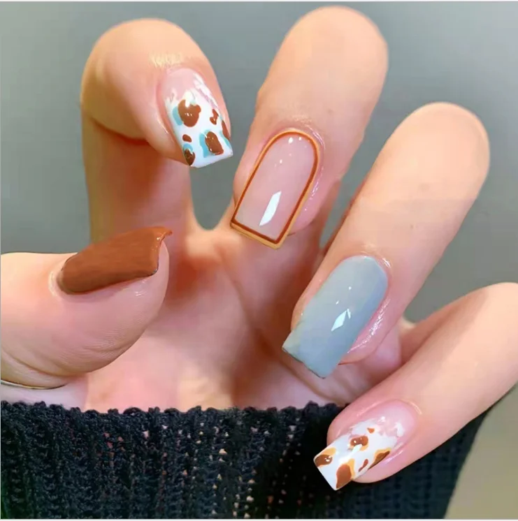 Good Price Luxury Mixed Color Long Ballerina Nails Made By Hard Acrylic Material Thick Nails On Sales