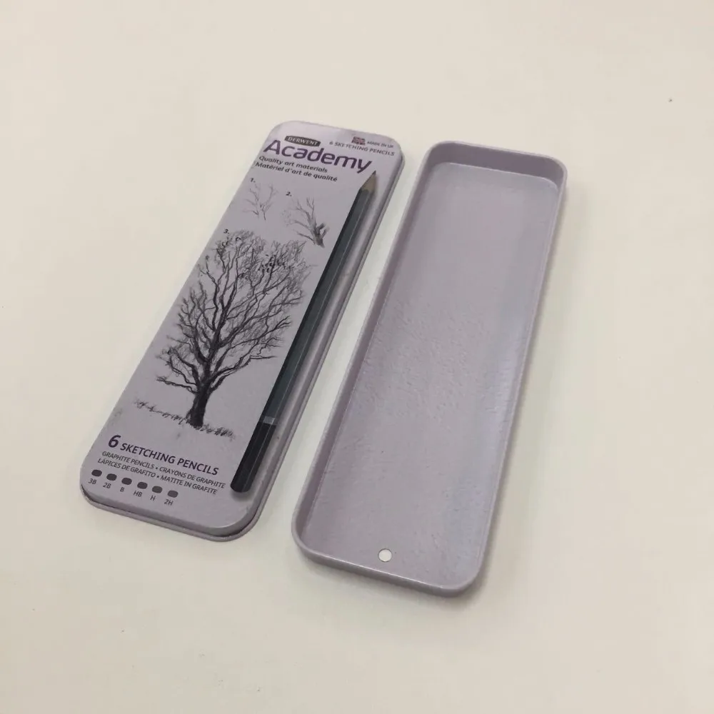 6 шт. металлический пенал с лотком