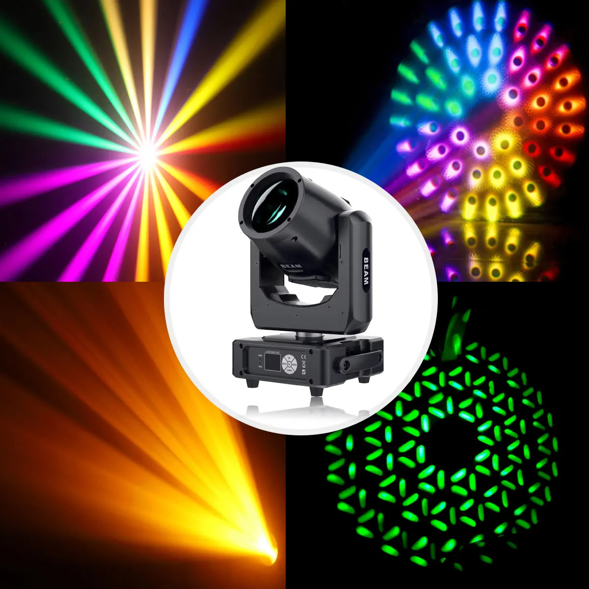 Новое поступление Rainbow Auto 7r Sharpy лучевые огни с DMX светодиодное сценическое Освещение DJ Mini 230 Вт движущийся головной свет